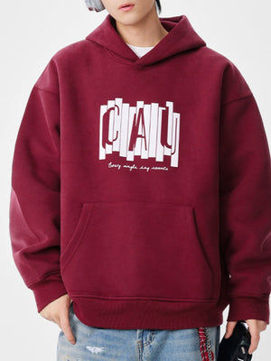 Letter Print Hooded Sweatshirts&Hoodies