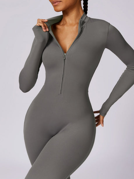 Long-sleeved High Elastic Waist Slimming And Shaping Yoga Fitness Outdoor Jumpsuits/pants