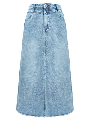 Denim Pocket High-waisted Skirts
