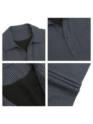 Plaid Layered-look Polo Shirt