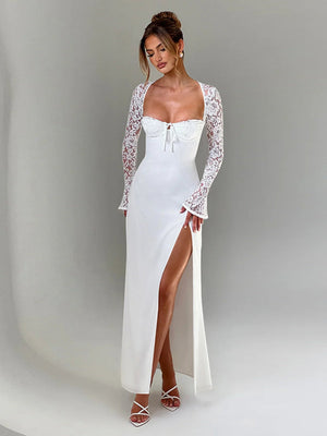 Liber Autumn Women's Slit Maxi Dresses