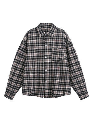Liber Autumn Men's Color matching Plaid Shirts
