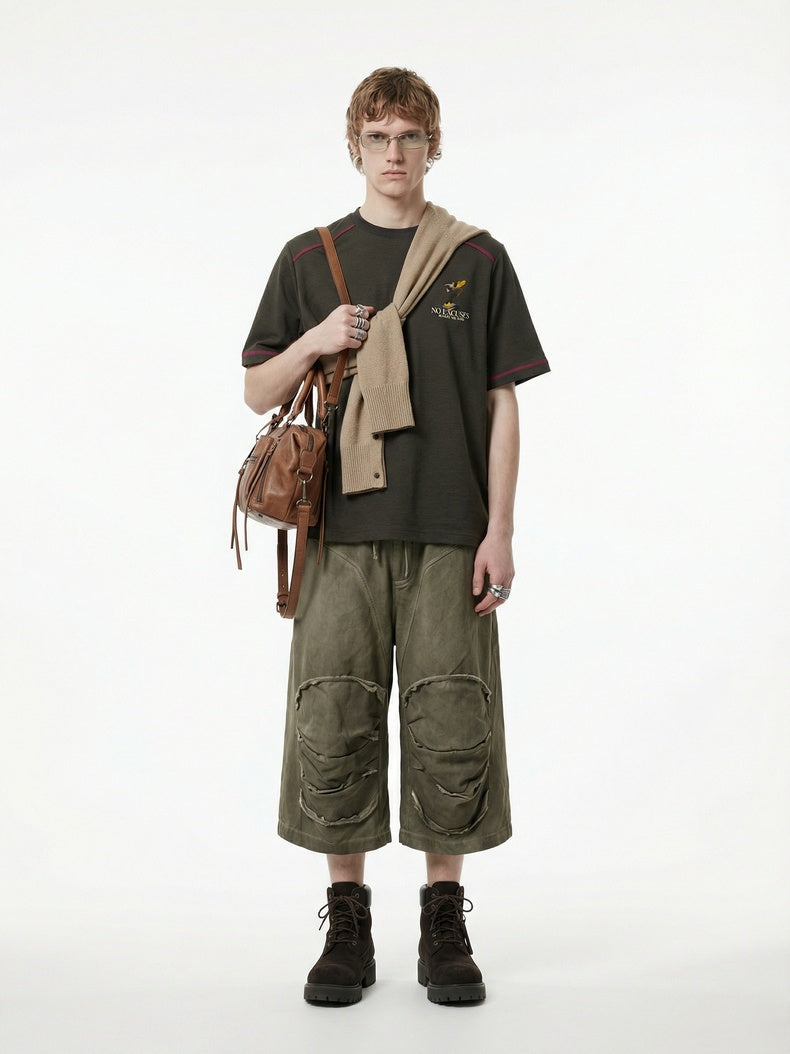 T-shirts à imprimé animalier color-block