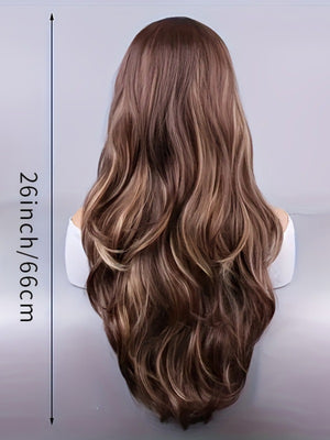 Synthetic Fiber Long Wavy Curl Wig