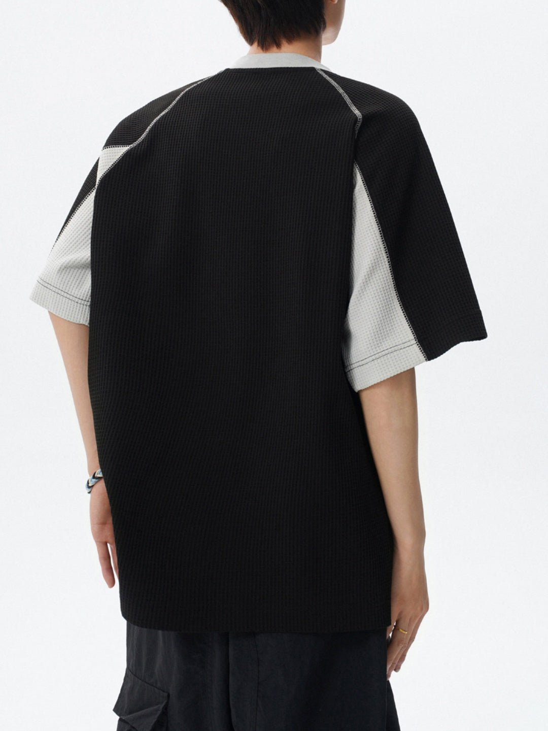 Color-blocked Leisure Loose-fit T-shirts