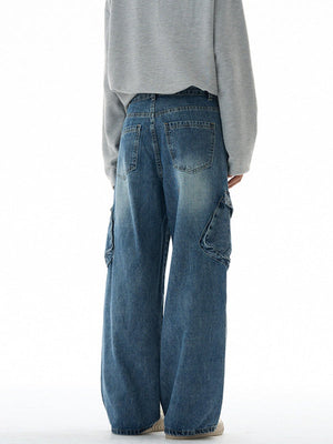 Liber Autumn Neutral wear Pocket decoration Jeans