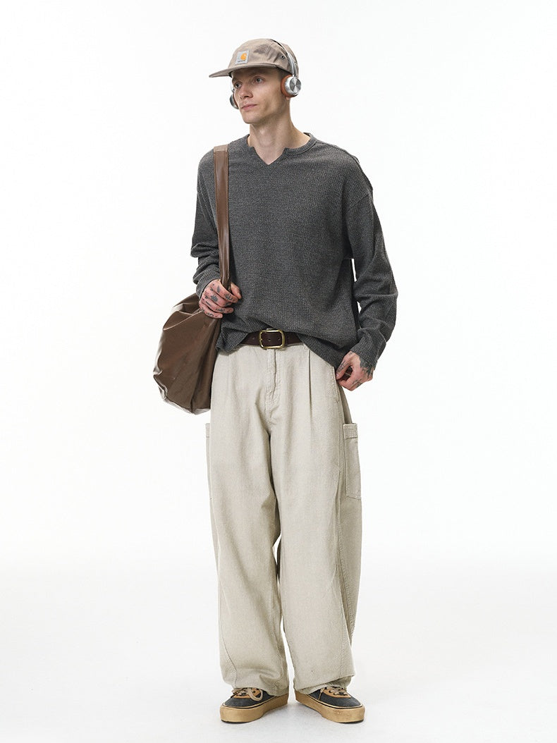 Liber Autumn Neutral wear Solid Color Pants