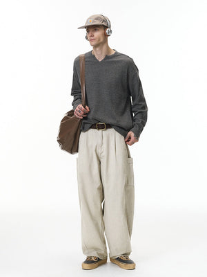 Liber Autumn Neutral wear Solid Color Pants