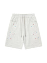 Rhinestone-studded Embroidery Vibe Loose-fit Five Points Shorts