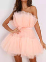 Mesh Bow Tutu Mini&Short Dresses