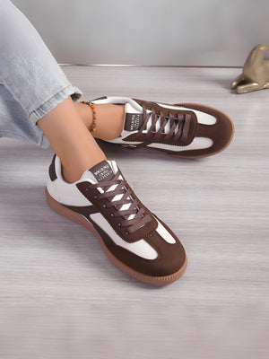 Retro Color-blocked German Training Shoes And Sneakers