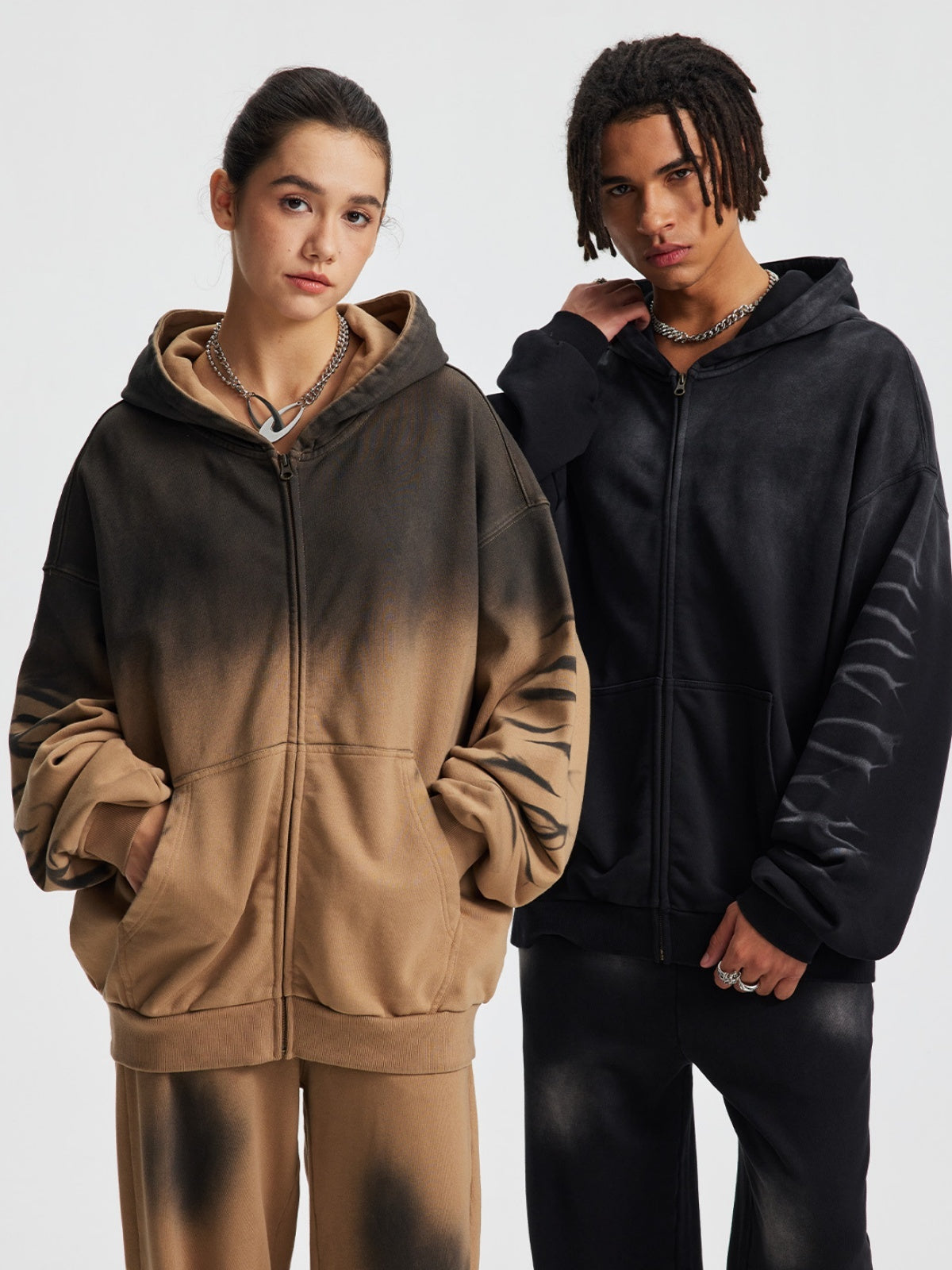 Tie-dye Hoodie Jacket