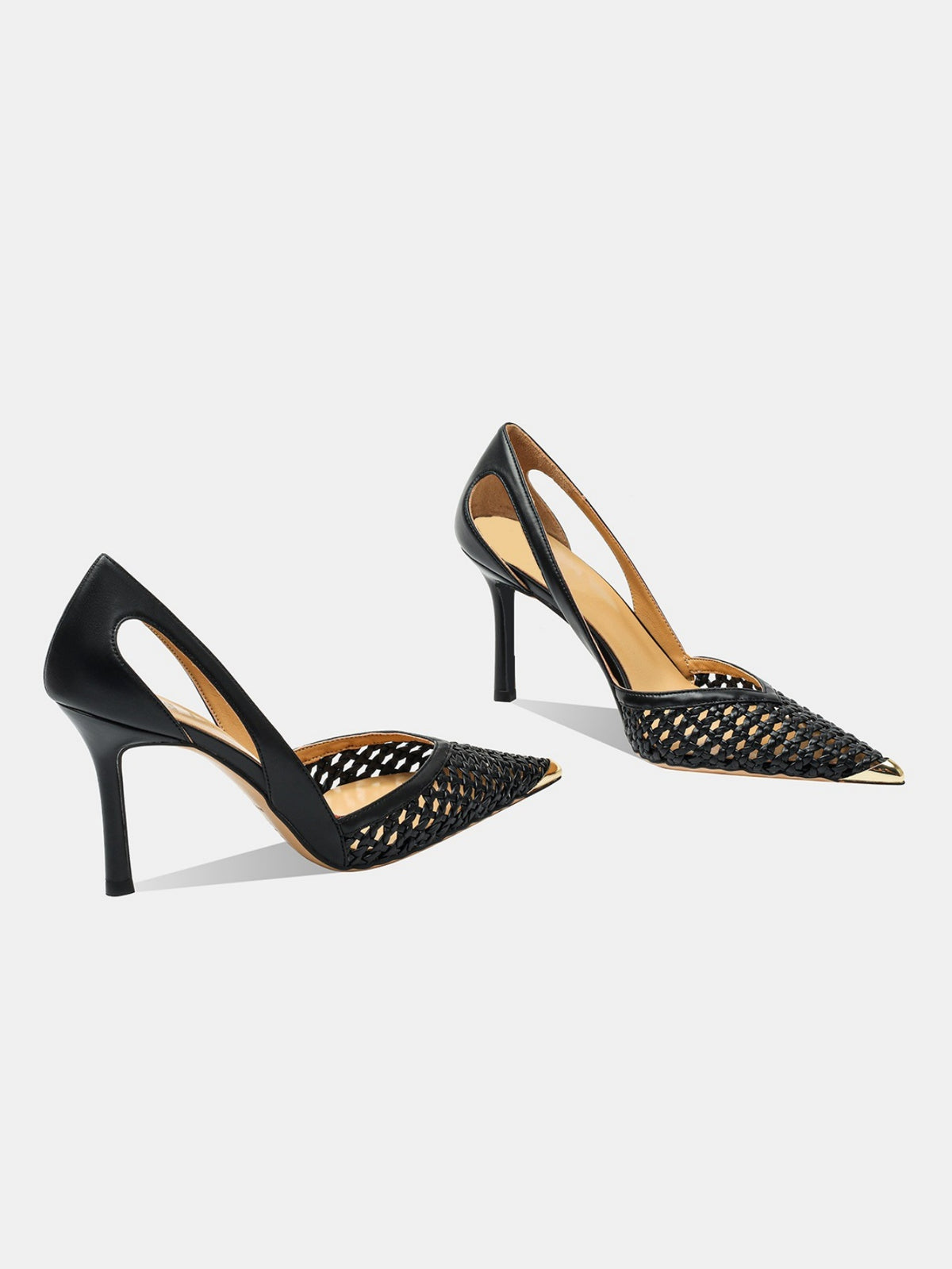 Woven Openwork High Heels