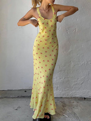 Floral Sweet Fishtail Maxi Dresses