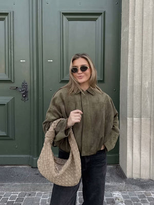 Liber Autumn Women's Pocket Solid Color Jackets