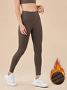 No Embarrassment High Waist Anti-rolling Edge Buttocks Lift Thickening Thin Fleece Sports Pants