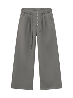Double Pleat Loose-fit Straight-fit Dress Pants Pants