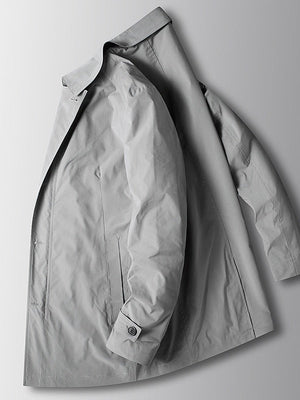 Business Wrinkle-Free Mid-Length Trench Coat