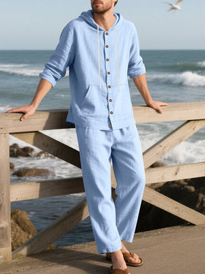 Leisure Flax Beach Hooded Set 2-piece Sets