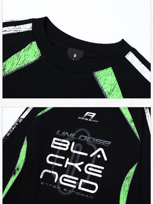 Crew Neck Football Sports Loose Long-sleeved T-shirt