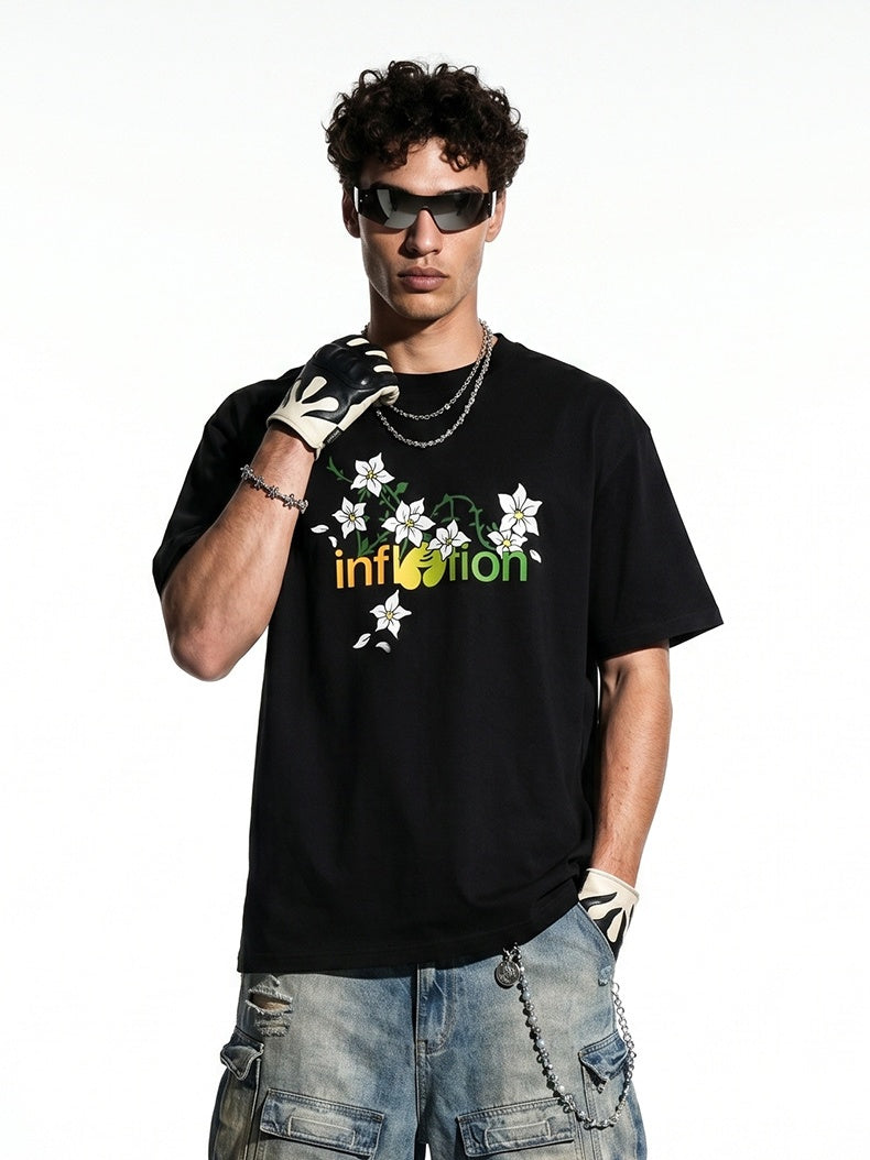 Floral Loose-fit T-shirts