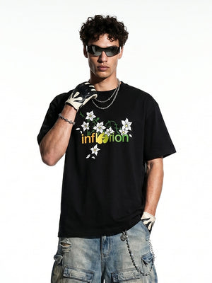 Floral Loose-fit T-shirts