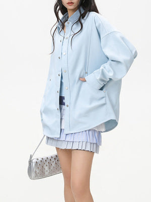 Color-blocked Studs Shirts