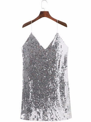Sequins Sexy Camisoles Formal Dress Mini&Short Dresses