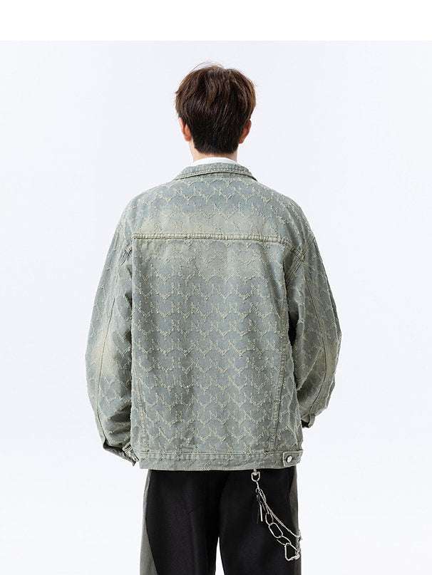 Wear And Tear Retro Washing Old Denim Jacket