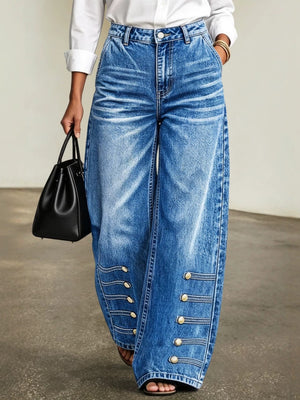 High-waisted Wide-leg Jeans