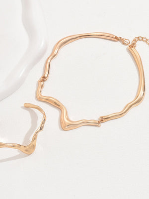 Liquid Lava Metal Necklaces And Bracelets Jewelry Sets