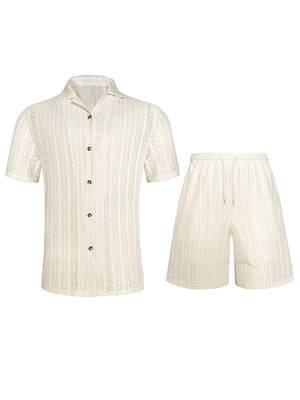 Hollow Out Breathable 2-piece Sets Set