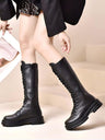 Retro Lace-up Riding Boots For Women