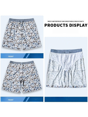 Quick-drying Five Points Camouflage Beach Shorts