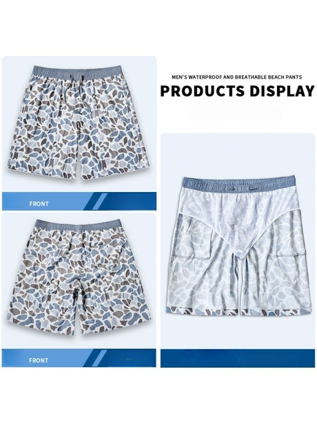 Quick-drying Five Points Camouflage Beach Shorts