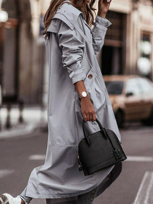 Large Lapels Mid-length Trench Coats