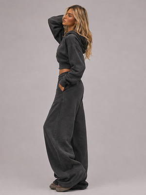 Sports Suit Women's Fashion Casual Sports Suit Straight Leg Pants Hoodie