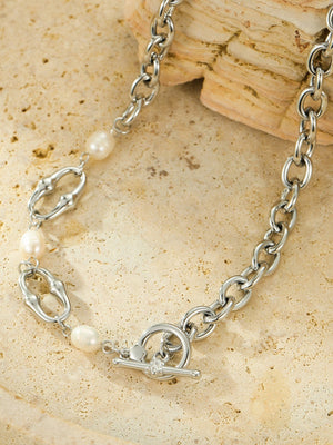 Gold Pearl Necklace
