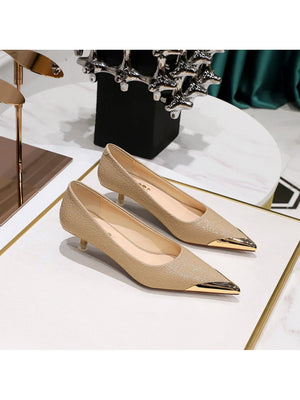 Liber Spring and Autumn Metal Women's High Heels