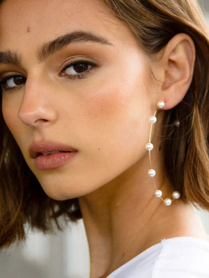 Exaggerated And Unique Round Pearl Earrings