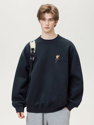 Liber Autumn Men's Embroidered Pattern Pattern Sweatshirts
