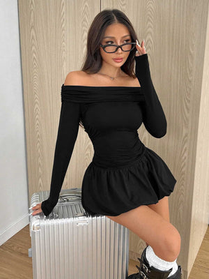 Hot Girl's Waist-cinching Slimming Dress