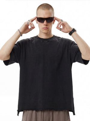 Retro Loose-fit Wear And Tear Boxy T-shirts