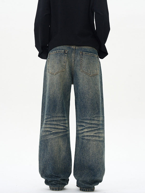Washed Cat Whiskers Vintage Jeans