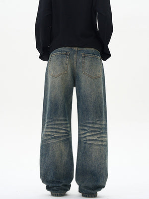 Washed Cat Whiskers Vintage Jeans