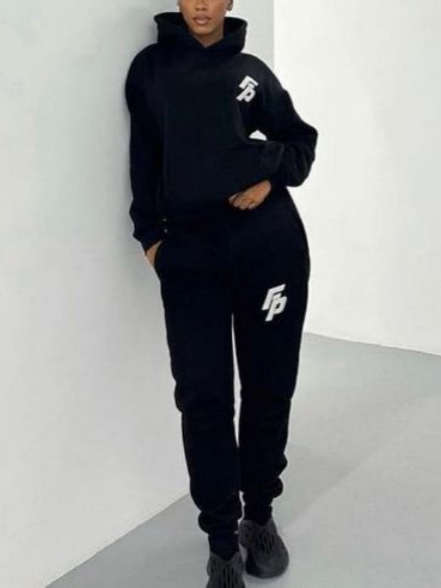 Liber Women's autumn Hooded Two-piece suit