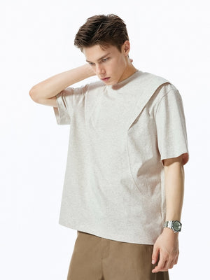 Deconstruction Splicing Cooling Sensation T-shirts