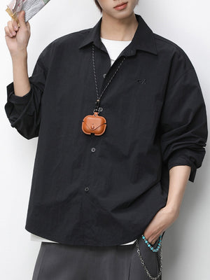 Micro Folds Cleanfit Loose-fit Shirts