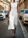 Grace Commuting Belts Solid Color Maxi Dresses