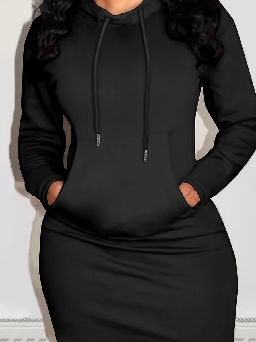 Long Bodycon Long Sleeve Dress Hoodies